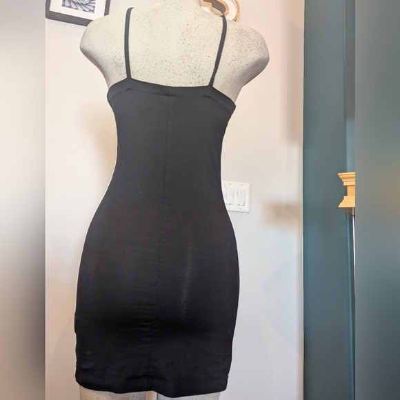 Adidas Originals Lifestyle Mini Black Dress 3 stripe, Cotton Elastane Size S - Picture 4 of 13